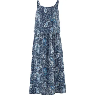 Trägerkleid HAPPY GIRLS, Mädchen, Gr. 140, N-Gr, blau (navy), Web, Obermaterial: 100% Polyester. Futter: 100% Polyester, gemustert, casual, regular fit knöchellang, Rundhals, ohne Ärmel, Kleider
