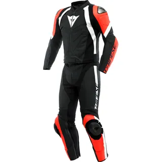 Dainese Avro 4 2-tlg. matt-schwarz/neon-rot/weiß 50