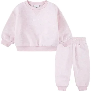 Nike Kids Essential Fleece Crew Langarm-set - Pink Foam Heather - 12 Monate