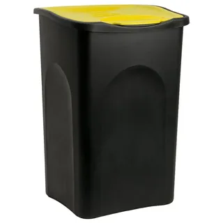 stefanplast Mülleimer 50 l Schwarz-Gelb