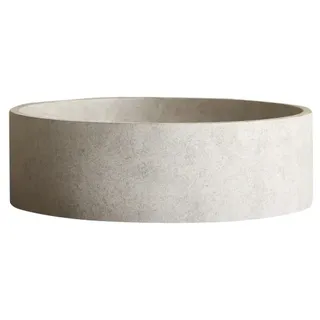 Tikamoon Rundes Waschbecken Gina aus grauem Beton