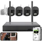Plug-&-Play-Überwachungssystem mit 4 Kameras + 2TB SATA HDD, WLAN 6