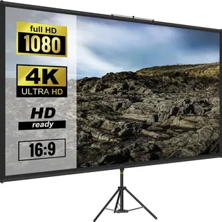 Vevor Beamer Leinwand Stativ 4K HD Stativ Leinwand Präsentationswand Projektionsfläche 160x95cm Projektionsleinwand Stativ 200-250cm höhenverstellbar ideal für Heimkino Tagungsraum Hochzeiten