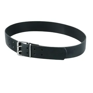 FHB Doppeldorn-Ledergürtel grau/schwarz 70