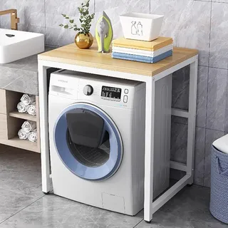 ZMIN Trommelwaschmaschinen-Aufbewahrungsregal, kleines Küchen- und Badezimmerregal mit verstellbaren, rutschfesten Füßen, platzsparendes Waschmaschinen-Organizer-Regal,A,70 * 60 * 100CM