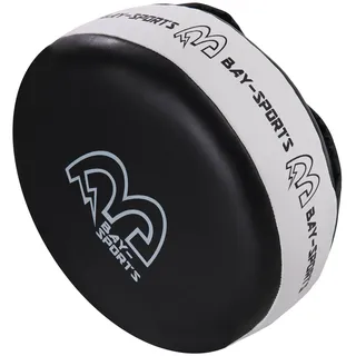 BAY-Sports Boxsack BMB Pratze Rund Tellerpratzen Schlagpolster Schlagkissen Kickboxen (1 Stück, Weich), Selbstverteidigung Thaiboxen Kampfsport Muay Thai Kinder Erwachsene weiß