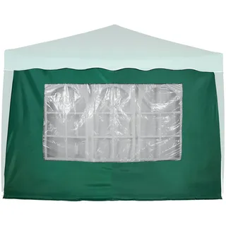 INSTENT® Basic Seitenwand/Seitenteil für Pavillon 3x3m mit Fenster oder Reißverschluss, wasserabweisend und atmungsaktiv, Farbwahl, für Festzelt, Partyzelt