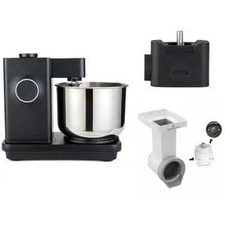 wilfa Küchenmaschine Probaker Timer schwarz + Tool Adapter + Messerschmidt Gemüseschneider