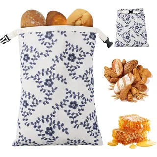 VAVPUP Bienenwachs Brotbeutel,Wiederverwendbare Brottasche,Tragbare Sauerteig Brotbeutel mit Bienenwachs Innenfutter,Brot Tasche Backen Zubehör,Frischhaltefolie für Zuhause und Camping (1pc,stil 1)
