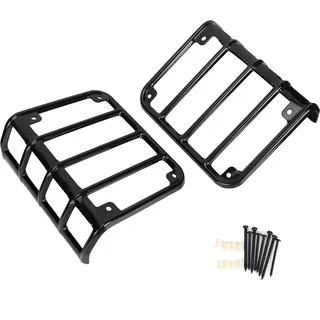 Rücklichtschutz Für Jeep Wrangler Jk 2007-2017, Paar, Schwarz, Eisen, Einfache Montage
