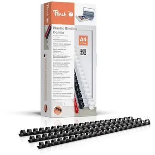 Peach Plastikbinderücken A4-12mm - 95 Blatt - 100 Stück - schwarz - PB412-02