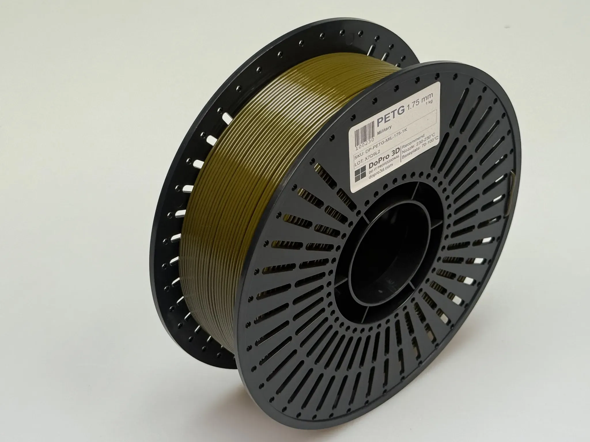DoPro 3D PETG Filament Military Olive – Nexyl Class – 1,75 mm – 1,0 kg