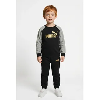 Puma Baby Jogginganzug Minicats ESS Raglan Crew Set FL INF 686281-51 62 - PUMA Black-Gold Moon - 62