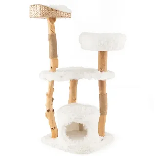 Goplus Kratzbaum 124 cm weiß
