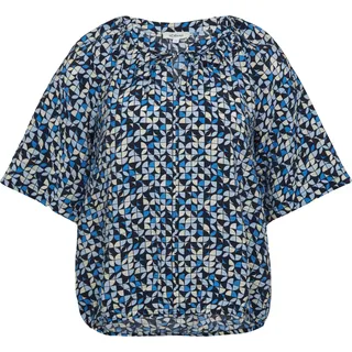 s.Oliver Strukturierte Bluse mit Halbarm im O-Shape Blau 38