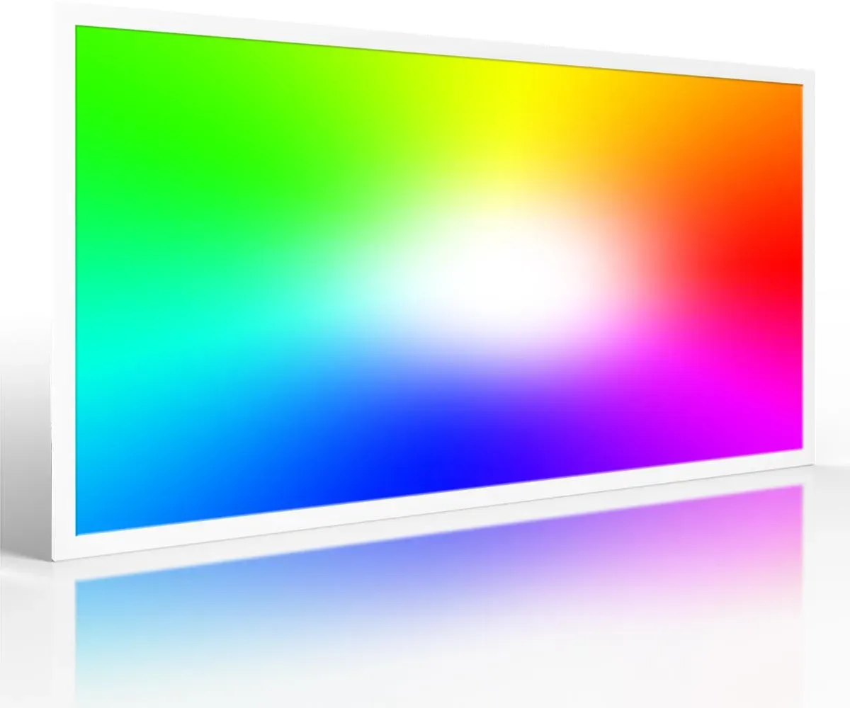 RGB+CCT LED Panel Pro 120x60cm 60W 24V Rahmen weiß