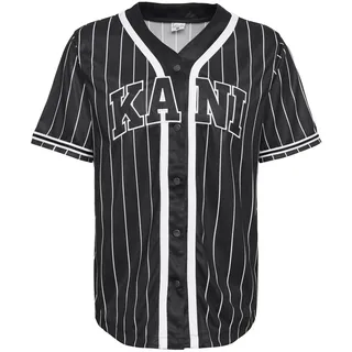 Karl Kani Baseball Shirt Serif Pinstripe black M