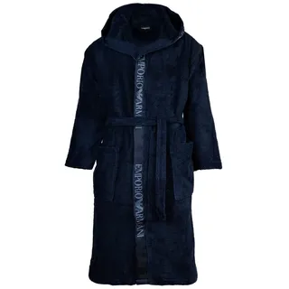 Emporio Armani Sponge Bathrobe Bademantel - Navy - L