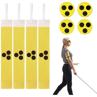 Blindenabzeichen Set 4 Stück Blinden Anstecker 4 Stück Blindenbinde Für Arm Hilfsmittel Für Sehbehinderte Geeignet Für Den Täglichen Gebrauch Und Auf Reisen