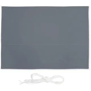 Relaxdays Sonnensegel rechteckig, 2,5 x 3,5 m, wasserabweisend, UV-beständig, mit Spannseilen, Terrasse, Balkon, grau