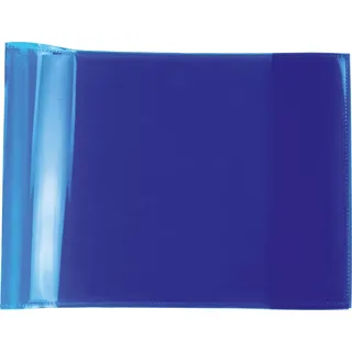 Herma Heftumschlag PLUS quer transparent blau Kunststoff DIN A5 quer