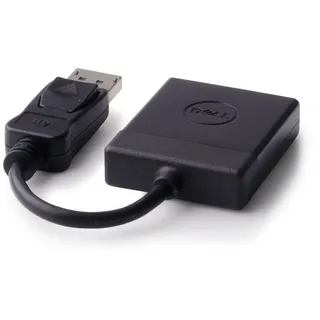 Dell DisplayPort zu DVI (Single Link), Adapter ( Sie Videoinhalte von Ihrem Desktop-PC oder Notebook auf jedem Monitor, Projektor oder HD-Fernsehgerät mit DVI (Single-Link)-Eingang darstellen)Schwarz