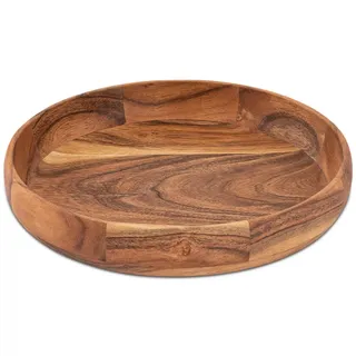 amagohome Holzschale Deko Schale Obstschale Holz ø30cm lebensmittelecht Akazie massiv