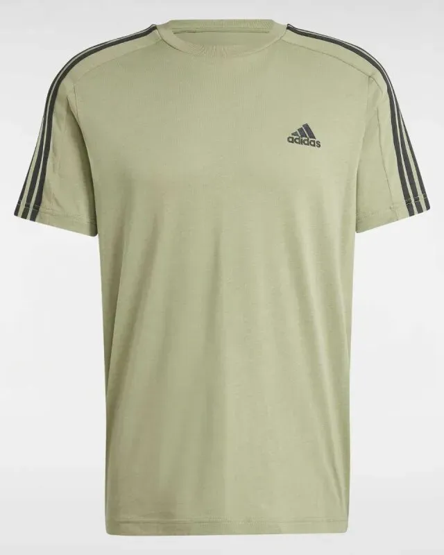 Adidas T-Shirt Sportswear Essential Single 3-Stripes Teengreen M