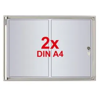 Franken Schaukasten X-tra!Line silber 2x DIN A4