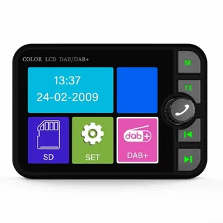 URPIZY Digitaler DAB+ Autoradio Adapter Mit 2.4 Zoll Farbdisplay, MP3 Player, FM Transmitter Und TF Kartenslot Für Fahrzeuge Mit AUX Anschluss