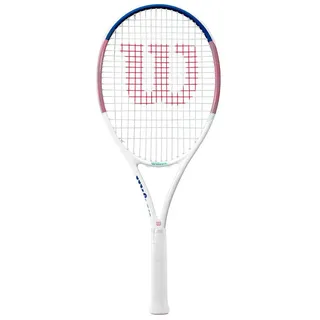 Wilson Tennisschläger Allure 105in/295g/Freizeit 2025 weiss/rosa/blau - besaitet -