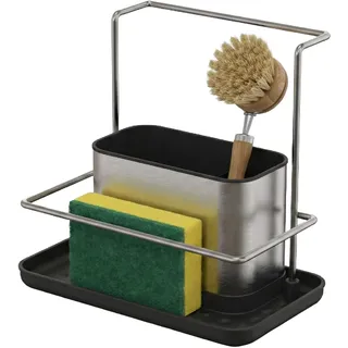 Relaxdays Spülbecken Organizer 21 x 19 x 12 cm Silber