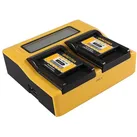 Patona Dual LCD USB Ladegerät für Fujifilm NP-50 (Kamera Akku Ladegerät), Kamera Stromversorgung, Schwarz