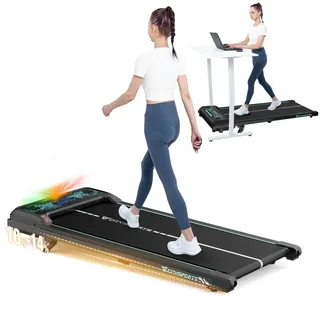 GEARSTONE Laufband WP6, für zuhause mit Fernbedienung Bluetooth LED Dispaly,1-6KM/ H - Schwarz und rot