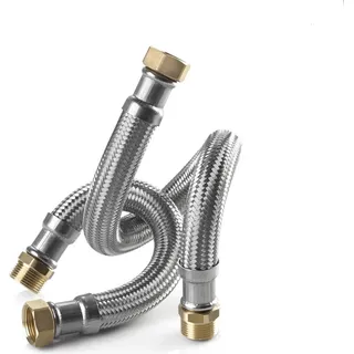 Tucai Edelstahl Trinkwasser Panzerschlauch 700 mm weiß