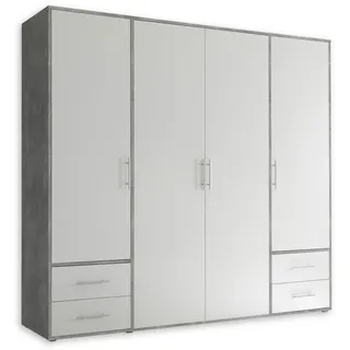 Valencia 206 x 195 x 60 cm beton hell/weiß/betonoptik