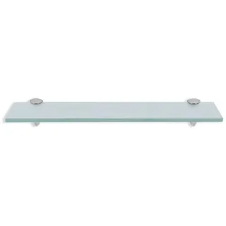 Clanmacy Wandregal Glasablage Glasregal ideal für Bad, Dusche 60x10x0.8 cm Milchglas