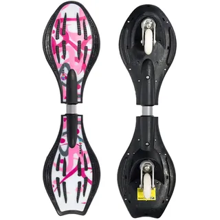 Waveboard MAXOfit Pro Close Mini Luna |Bis 129 kg | Mit Leuchtrollen, Tasche und Zubehör