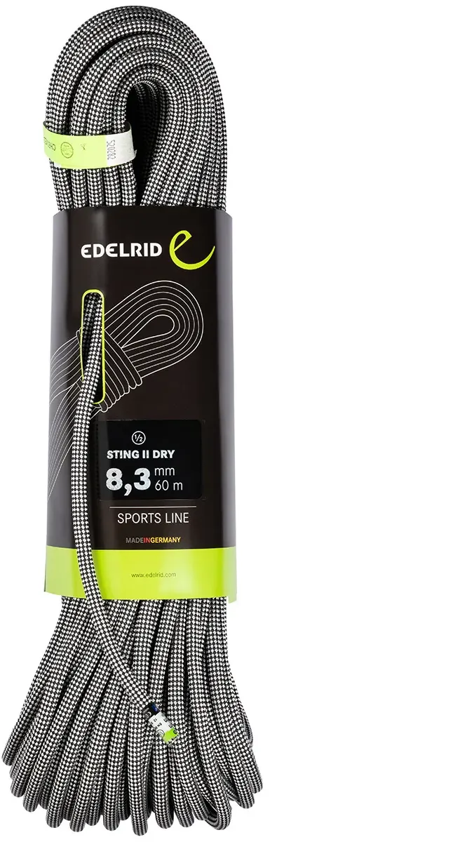 Edelrid Bergzeit 8,3 Sting II Dry Halbseil (Größe 50M, grau)