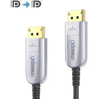 FIBERX Serie - DisplayPort 2.0 8K Glasfaser Extender Kabel - 15m
