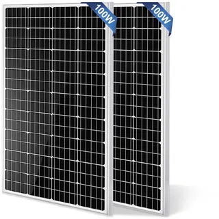 200W Solarpanel Solarmodul 2x100W 12V Monokristallin Solaranlage Solarzelle Wohnmobil Camping Pumpen