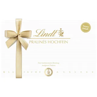 Lindt Schokolade Pralinen Hochfein | 350 g | Pralinés-Schachtel mit 34 Pralinen in 18 köstlichen Sorten mit und ohne Alkohol | Pralinengeschenk | Schokoladengeschenk