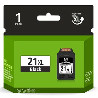 Economink 21XL Schwarz Kompatibel für HP 21 XL Druckerpatronen für DeskJet F2180 F4180 F2280 F380 F370 F375 F4100 D2360 F2224 OfficeJet 4315 PSC 1410 1400 Drucker (1er-Pack)