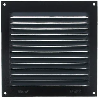 MS Beschläge Schwarzes Lüftungsgitter Schwarz Moskitonetz Wandgitter