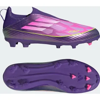 adidas F50 League Laceless FG/MG Purple / Cloud White / Lucid Lemon 30