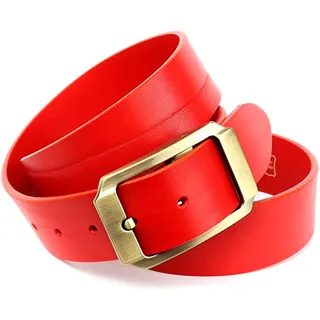 Anthoni Crown Ledergürtel ANTHONI CROWN, Damen, Gr. 90, rot, Rindsleder, Gürtel Ledergürtel