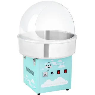 Royal Catering Zuckerwattemaschine Set mit Spuckschutz - 52 cm - 1.200 W - türkis