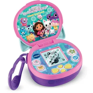 VTech Gabby und das magische Haus, Magi'Pocket-Konsole, tragbare Mini-Spielkonsole mit Anime-Display, 10 Zifferblätter, 4 Spiele, Geschenk für Kinder von 3 bis 7 Jahren – Inhalt auf Französisch