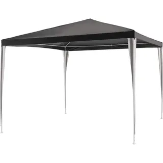 Nexos Pavillon 3x3 m in anthrazit - PE Plane 110g/m2 - Stahlgestell lackiert