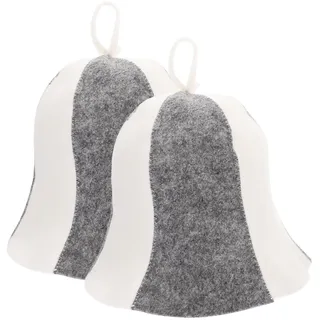 VALICLUD 2 Stück Saunahut Aus Filz Atmungsaktive Sauna Kappe Für Damen Hitzeschützende Kopfbedeckung Mit Aufhängering Vielseitig Für Sauna Und Bad